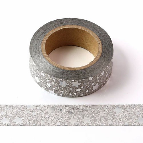 Silver glitter washi - washi, tape