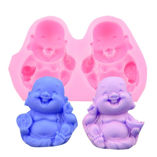 Buddha smiling face cake mould - face,