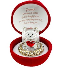 Red rose teddy bear granny - red,