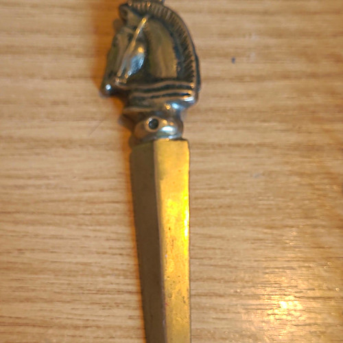 Vintage brass letter opener - brass,