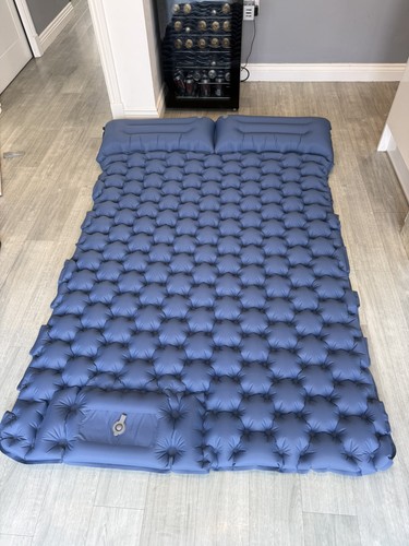 Blue double camping mat bed - double,