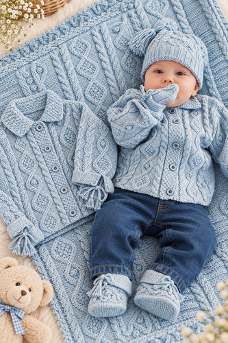Baby jacket hat - hat, mittens