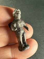 RARE ANCIENT ROMAN SILVER CHERUB WITH WINGS VOTIVE FIGURINE, CA 1st Century AD