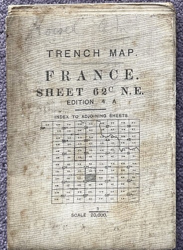 Ww1 trench map linen - ww1,