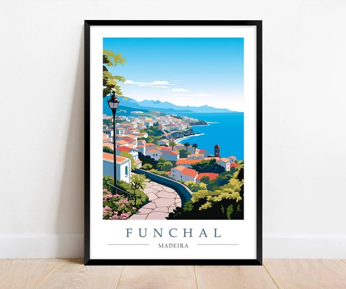 Funchal madeira travel poster - funchal,