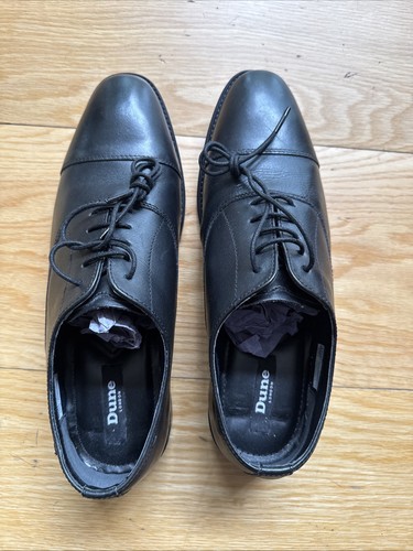 Black leather formal - black, (dune)