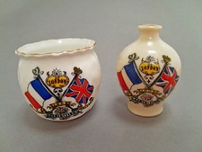 2 ANTIQUE CRESTED WARE FRANCO