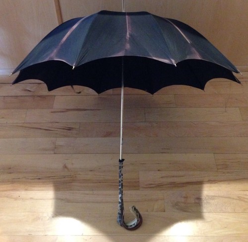 Vintage lady black umbrella - lady's,