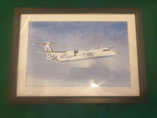 Flybe  Dash 8 Q400 Framed A4