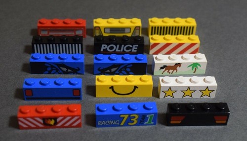 Lego 3010 brick with print - lego,