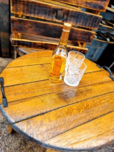 Handmade whisky barrel serving - whisky,