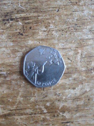 Olympic 50p shooting coin - olympic,
