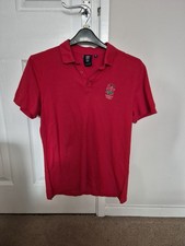 Men's England Rugby Polo Shirt Official Merchandise Red - Medium
