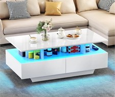 UK LED Coffee Table Wooden 4