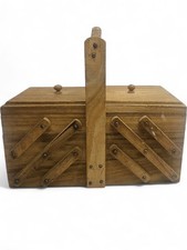 Wooden Cantilever Sewing Box