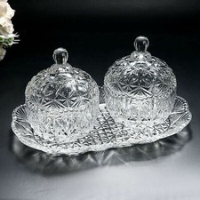 2pc Set Glass Sugar Candy
