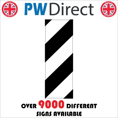 Sign chevron safety barrier - sign,