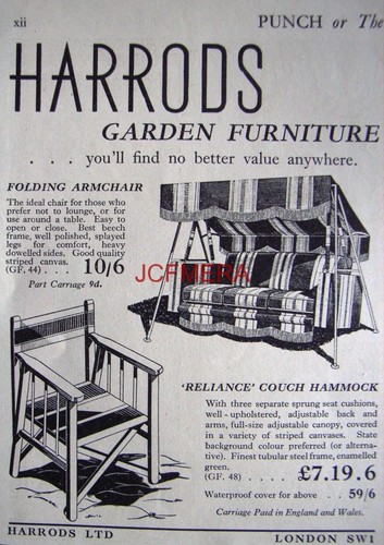 1940 harrods garden furniture - harrods,