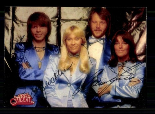Abba autograph card swedish - abba,