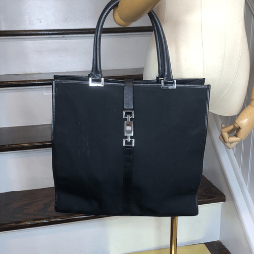 Gucci jackie black leather top - gucci,