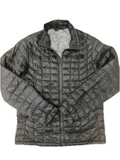 The North Face Thermoball Grey Full Zip Jacket Coat - Medium Mens 