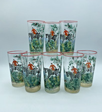 SET OF 8 HAND PAINTED HORSE
