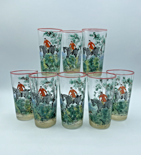 Set hand painted horse - set,