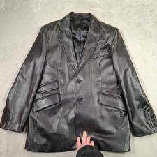 Crombie Leather Blazer Mens XL