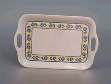 Melamine Floral Serving Tray 16" Rectangular Dish