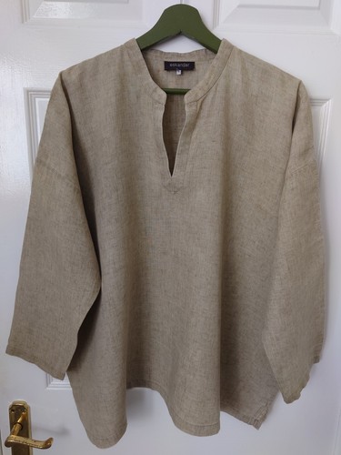 Eskandar 100 linen tunic top - eskandar, 100%
