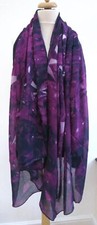 Ted Baker Shattered Ornaments Blanket Scarf Shawl Sarong Purple RRP£69 -STUNNING