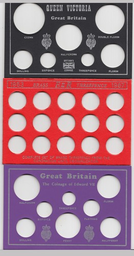 Coin year set display cards - set,