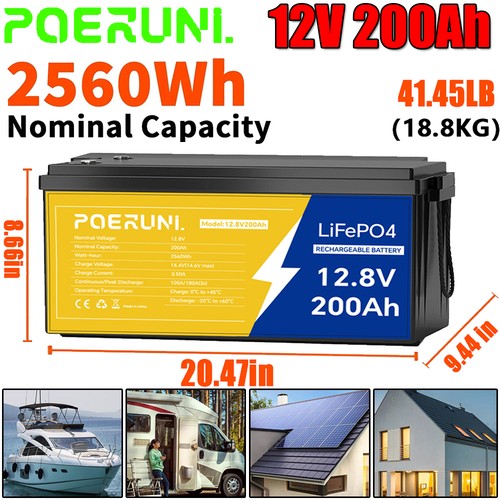 200ah 12v lifepo4 lithium - 200ah,