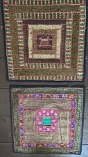 2 Handmade? Ethnic Boho Cushion Covers Patchwork Indian Cotton 40x40cm New (1)A6