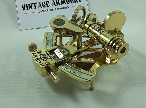 Vintage hadley brass sextant - vintage,