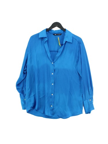Zara women shirt blue - blue, 100%