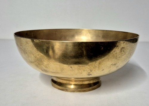 Peerage solid brass bowl - brass, 8"