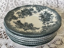 6 Enoch Wedgwood Cottage Rose Saucers