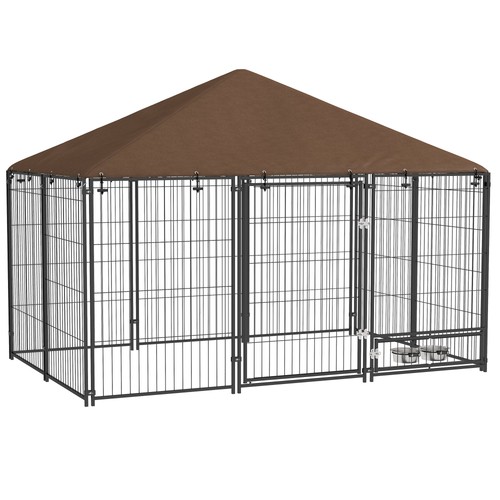 Outdoor dog kennel - dog, play