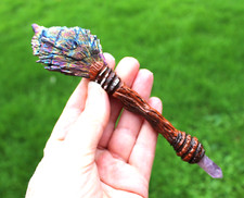 Crystal Wiccan magic wand
