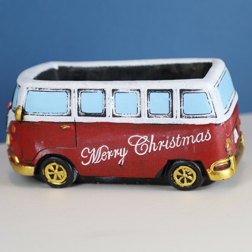 Christmas red campervan - christmas,