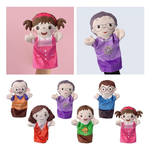 Family hand puppets head - family,
