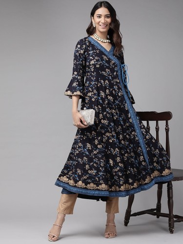 Indian women blue rayon - women,