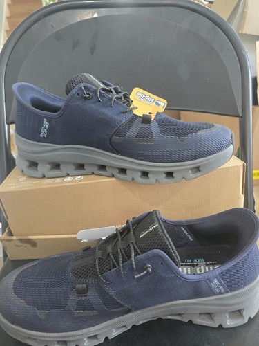 Navy blue skechers - skechers, glide-step