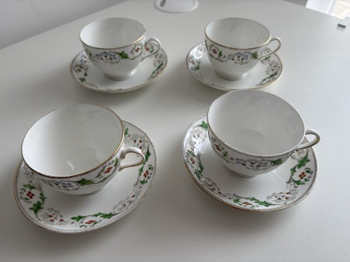 Tuscan china four tea cups - china,
