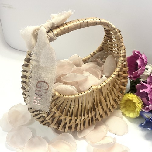 Flower girl basket with - flower,