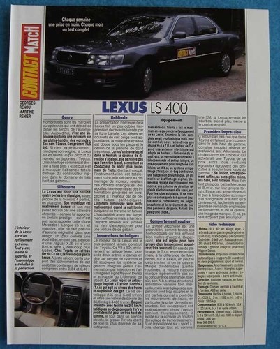 1990 lexus 400 car paper - 400,