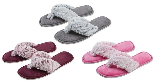 Girls faux fur mule slippers - girls,