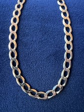 375 9ct REAL Gold 7mm Men Curb Heavy Chain SOLID 9K 23 Inch Necklace 28g