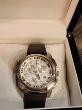 Rare Boxed Mens Klaus Kobec Diamond Chrono CHR5 Watch With Date. New ?. 
